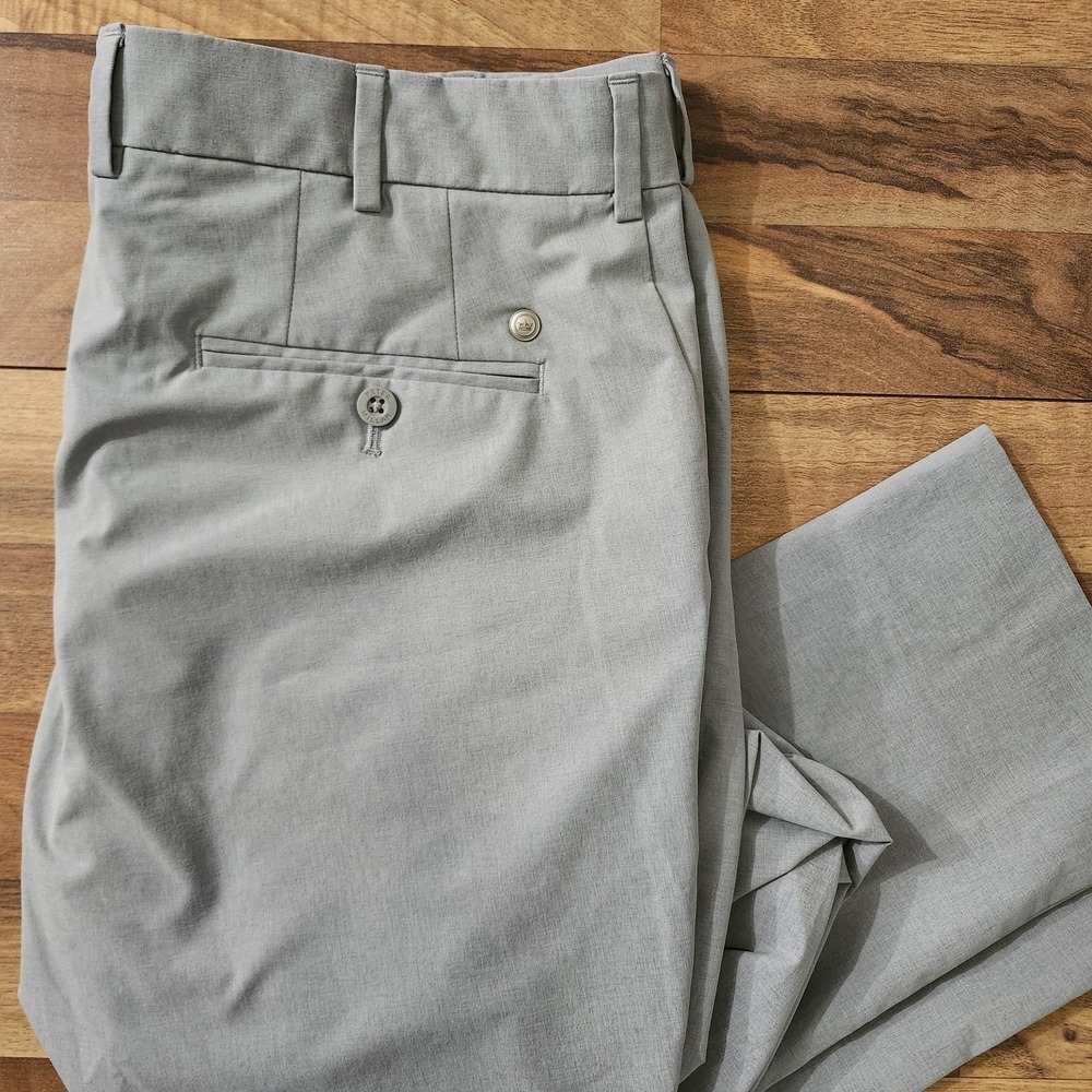 Peter Millar Crown Crafted Surge Performance Trouser Pants Gale Grey 36×34 Euc - Picture 15 of 16